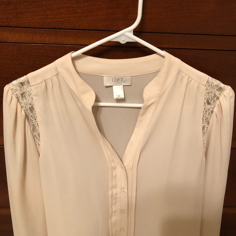 Loft cream blouse